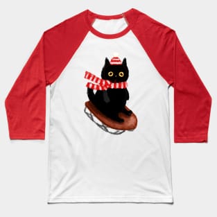 Winter Sledding Baseball T-Shirt